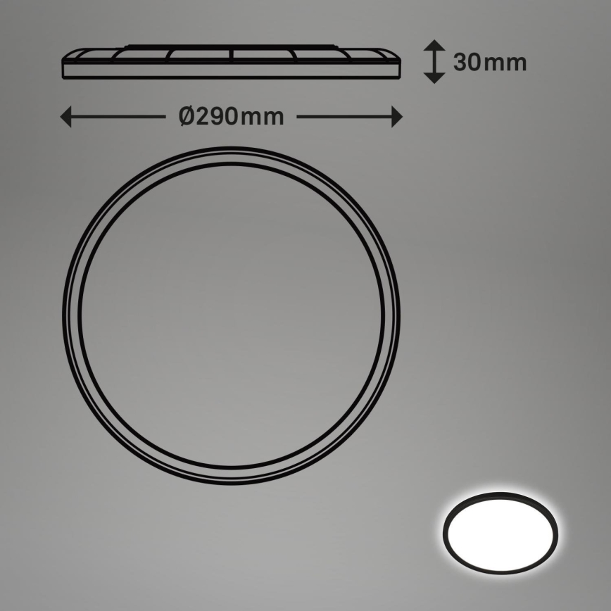 Briloner - LED vonios kambario lubinis šviestuvas su judesio jutikliu MOVE LED/18W/230V IP44 skersmuo 29 cm balta