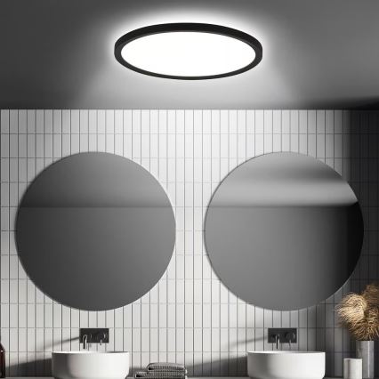 Briloner - LED vonios lubinis šviestuvas su judesio jutikliu MOVE LED/18W/230V IP44 skersmuo 29 cm juodas