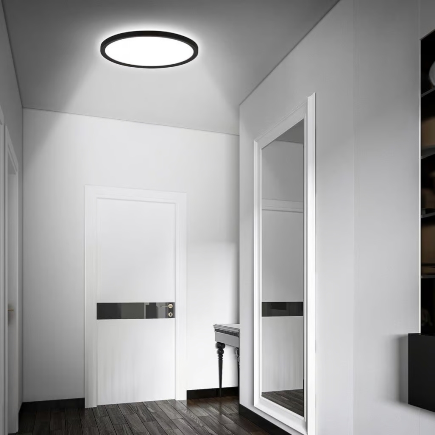 Briloner - LED vonios lubinis šviestuvas su judesio jutikliu MOVE LED/18W/230V IP44 skersmuo 29 cm juodas
