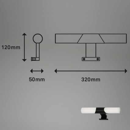 Briloner - LED vonios veidrodžio šviestuvas LED/7W/230V 4000K IP44 32 cm juodas