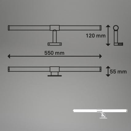 Briloner - LED vonios veidrodžio apšvietimas SALA LED/8W/230V 4000K IP44 55 cm