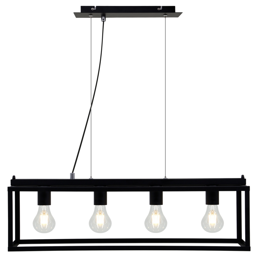 Briloner - Pakabinamas sietynas BLACK STEEL 4xE27/40W/230V