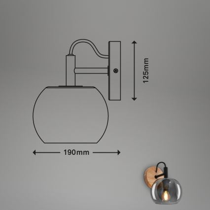 Briloner - Sieninis šviestuvas KYRO 1xE14/10W/230V