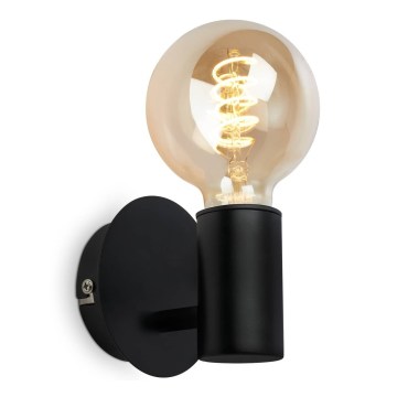 Briloner - Vonios kambario sieninis šviestuvas 1xE27/10W/230V IP44 juodas