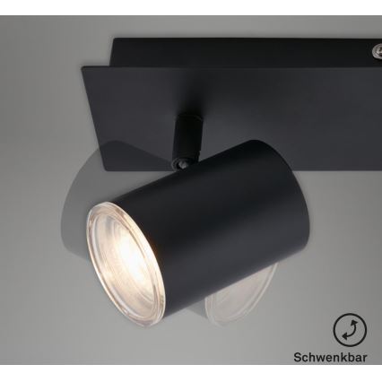 Briloner  10476221 - Akcentinis vonios šviestuvas 2xGU10/5W/230V IP44 juoda