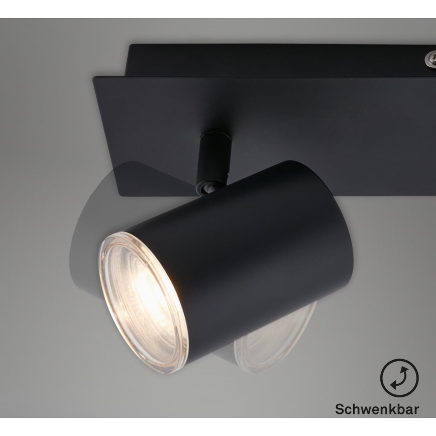 Briloner  10476221 - Akcentinis vonios šviestuvas 2xGU10/5W/230V IP44 juoda