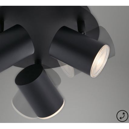 Briloner 10476229 - Akcentinis vonios šviestuvas 3xGU10/5W/230V IP44 juoda