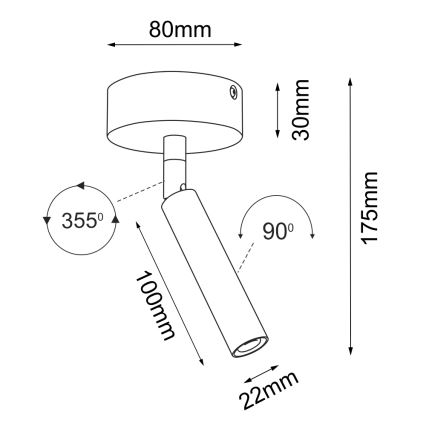 Brosline - Taškinis šviestuvas 1xG9/2,5W/230V juodas