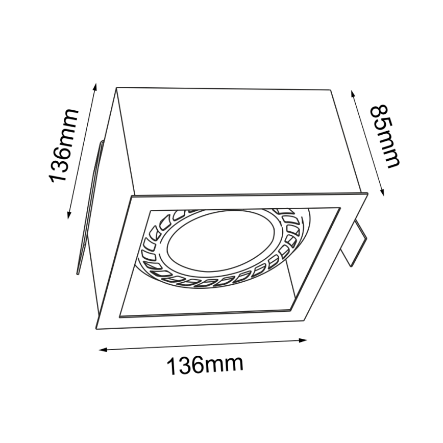 Brosline - Įleidžiamas šviestuvas 1xGU10/18W/230V baltas