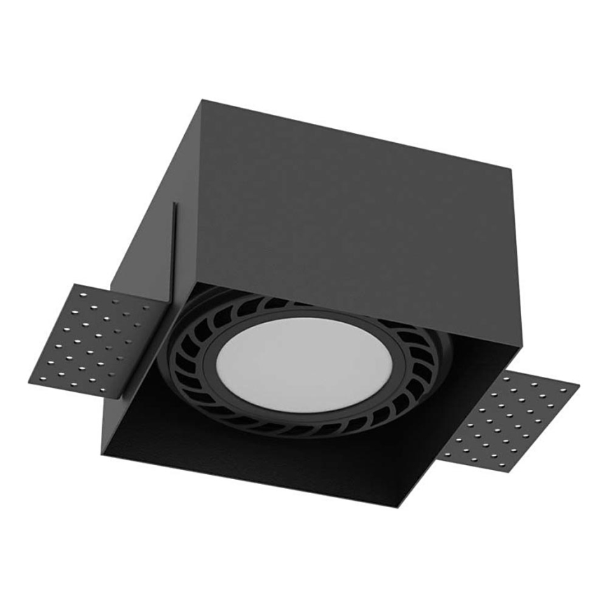 Brosline - Įleidžiamas juodas šviestuvas 1xGU10/18W/230V