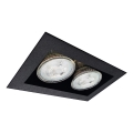 Brosline - Įleidžiamas šviestuvas 2xGU10/10W/230V juodas