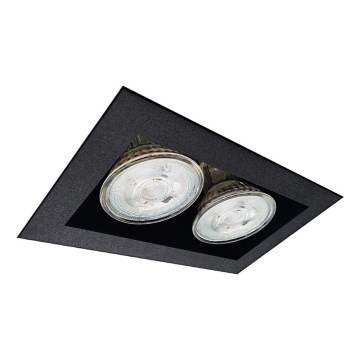 Brosline - Įleidžiamas šviestuvas 2xGU10/10W/230V juodas