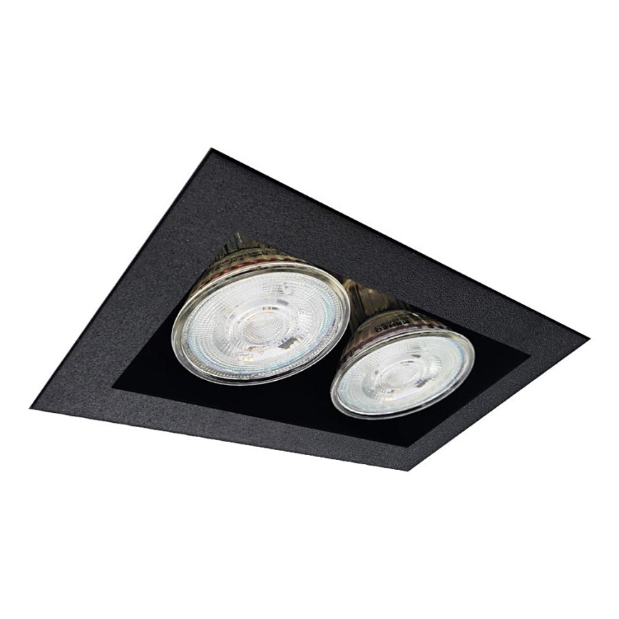 Brosline - Įleidžiamas šviestuvas 2xGU10/10W/230V juodas