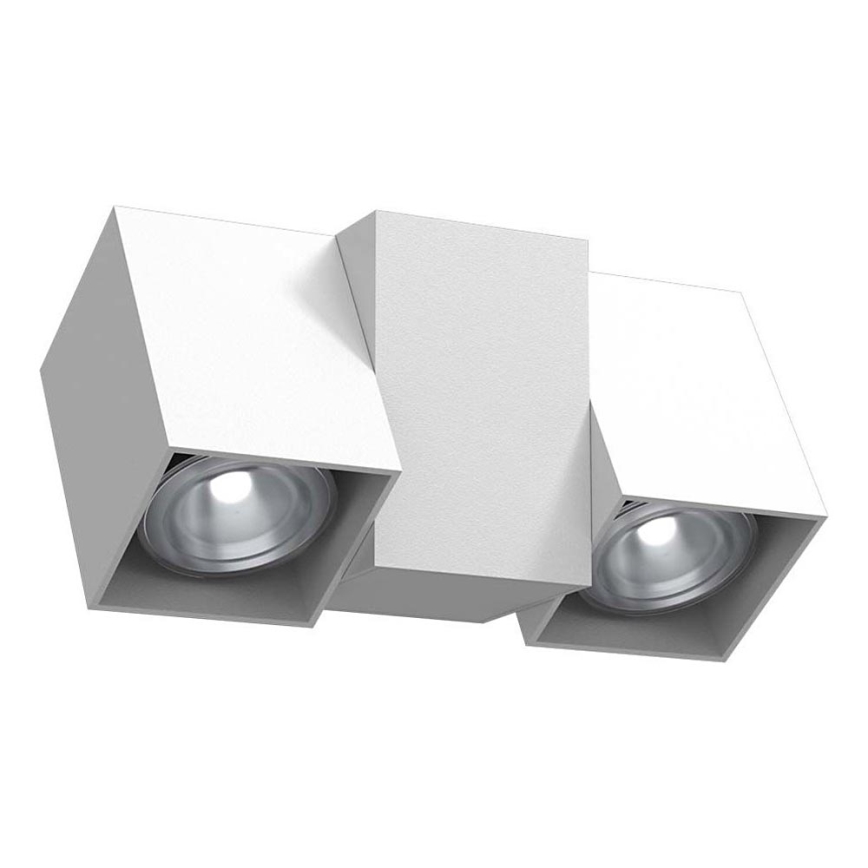 Brosline - Sieninis taškinis šviestuvas 2xGU10/10W/230V baltas