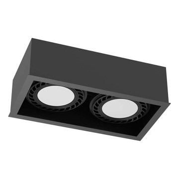 Brosline - Taškinis šviestuvas 2xGU10/18W/230V juodas