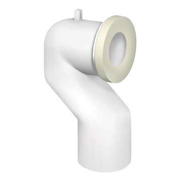 Bruckner - 90° klozeto pajungimo jungtis Offset 11 cm balta