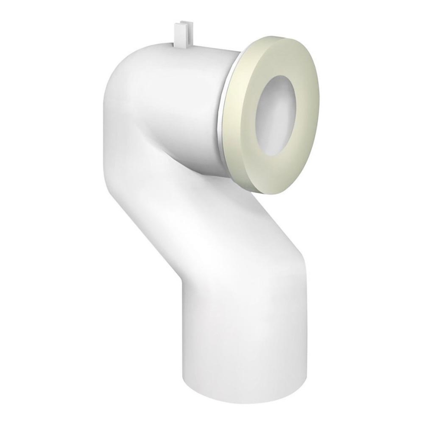 Bruckner - 90° klozeto pajungimo jungtis Offset 11 cm balta