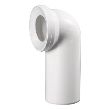Bruckner – 90° tualeto jungtis, 11 cm, balta