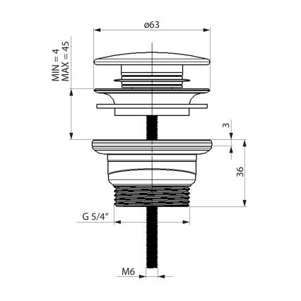 Bruckner - Kriauklės atliekų surinkėjas CLICK-CLACK diametras 6,3 cm nerūdijantis