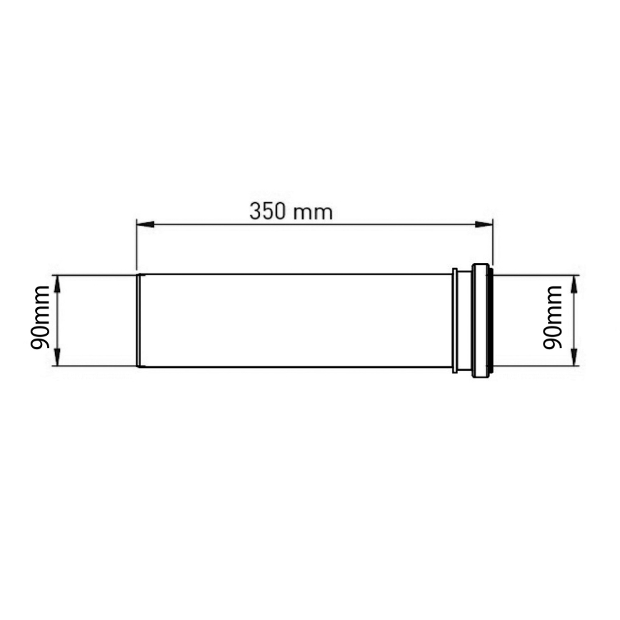 Bruckner - Prailginimo detalė pakabinamam tualetui 35 cm juoda