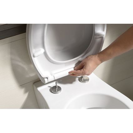 Bruckner - Tualeto dangtis SoftClose FULDA SLIM balta