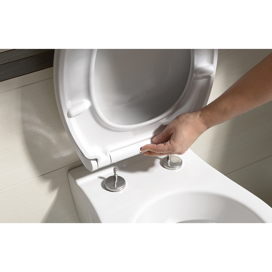 Bruckner - Tualeto dangtis SoftClose FULDA SLIM balta