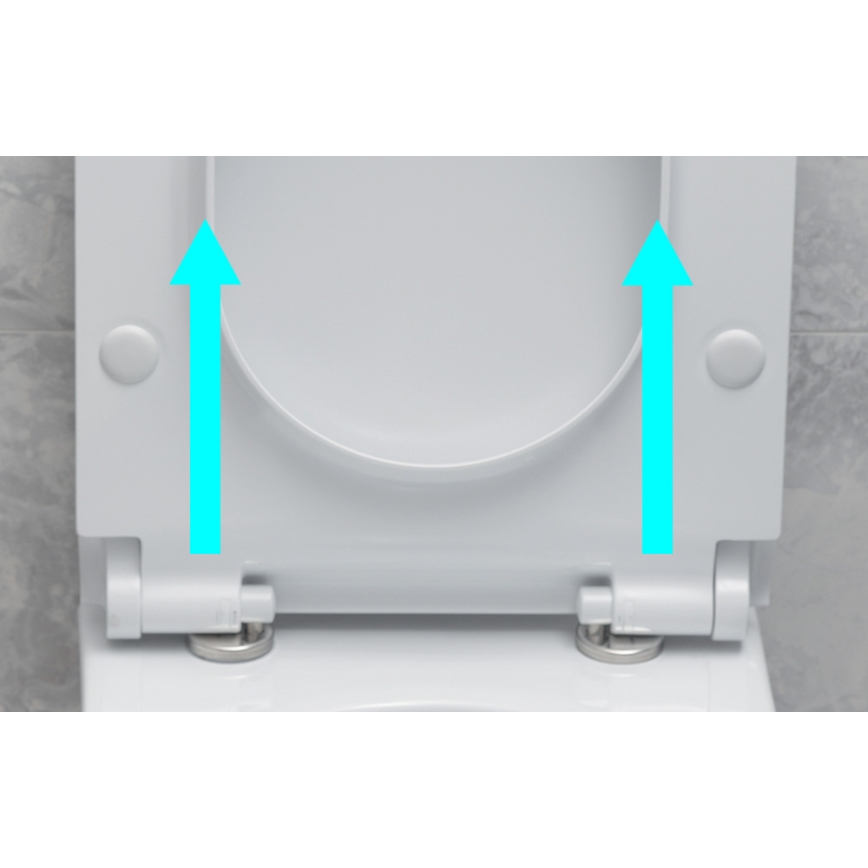 Bruckner - Tualeto dangtis SoftClose FULDA SLIM balta
