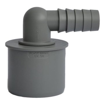 Bruckner - Žarnos jungties galas kampas DN50 19-21 mm pilka