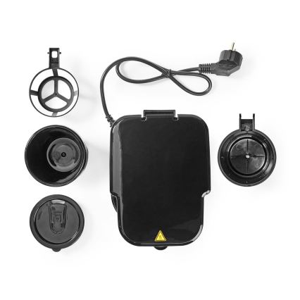Butler - vieno puodelio kavos aparatas 0,4 l su laikmačiu ir kelioniniu puodeliu 750W/230V nerūdijančio plieno/juoda