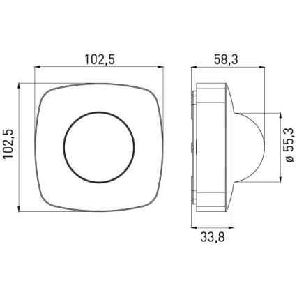 Buvimo daviklis PRES SENSOR 2000W juodas