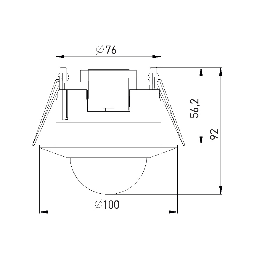 Buvimo jutiklis PIR 2000W/230V