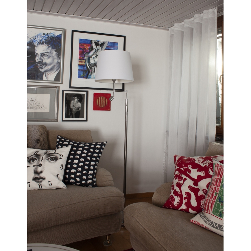 ByRydens - LED toršeras ORLANDO 1xE27/5W/230V + LED/3W balta/blizgus chromas diametras 36 cm