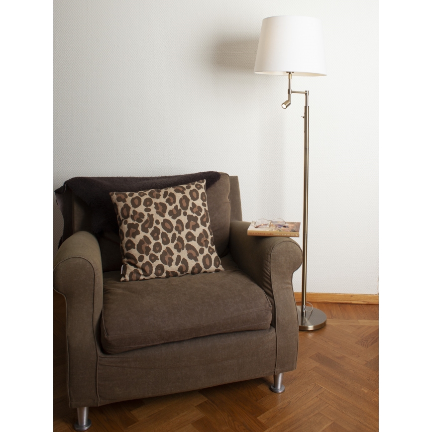 ByRydens - LED toršeras ORLANDO 1xE27/5W/230V + LED/3W balta/bronza diametras 36 cm