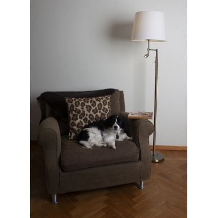 ByRydens - LED toršeras ORLANDO 1xE27/5W/230V + LED/3W balta/bronza diametras 36 cm