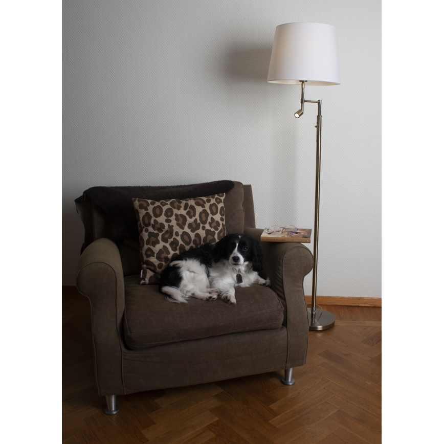 ByRydens - LED toršeras ORLANDO 1xE27/5W/230V + LED/3W balta/bronza diametras 36 cm