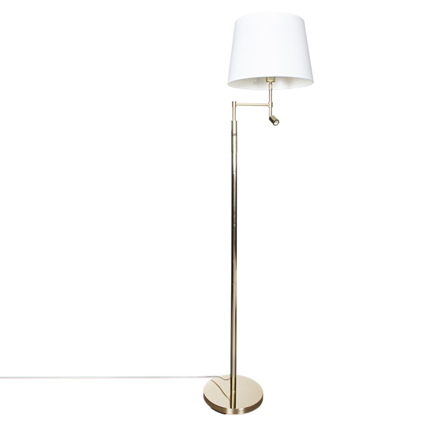 ByRydens - LED stovėjimo lempa ORLANDO 1xE27/5W/230V + LED/3W balta/auksinė skersmuo 36 cm