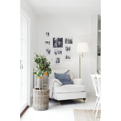 ByRydens - LED toršeras ORLANDO 1xE27/5W/230V + LED/3W balta/auksas diametras 36 cm