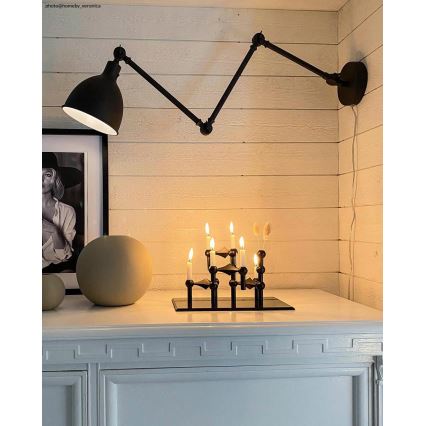 ByRydens - Pritemdoma sieninė lempa TURGUS 1xE27/5W/230V juoda