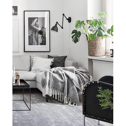 ByRydens - Pritemdoma sieninė lempa TURGUS 1xE27/5W/230V juoda