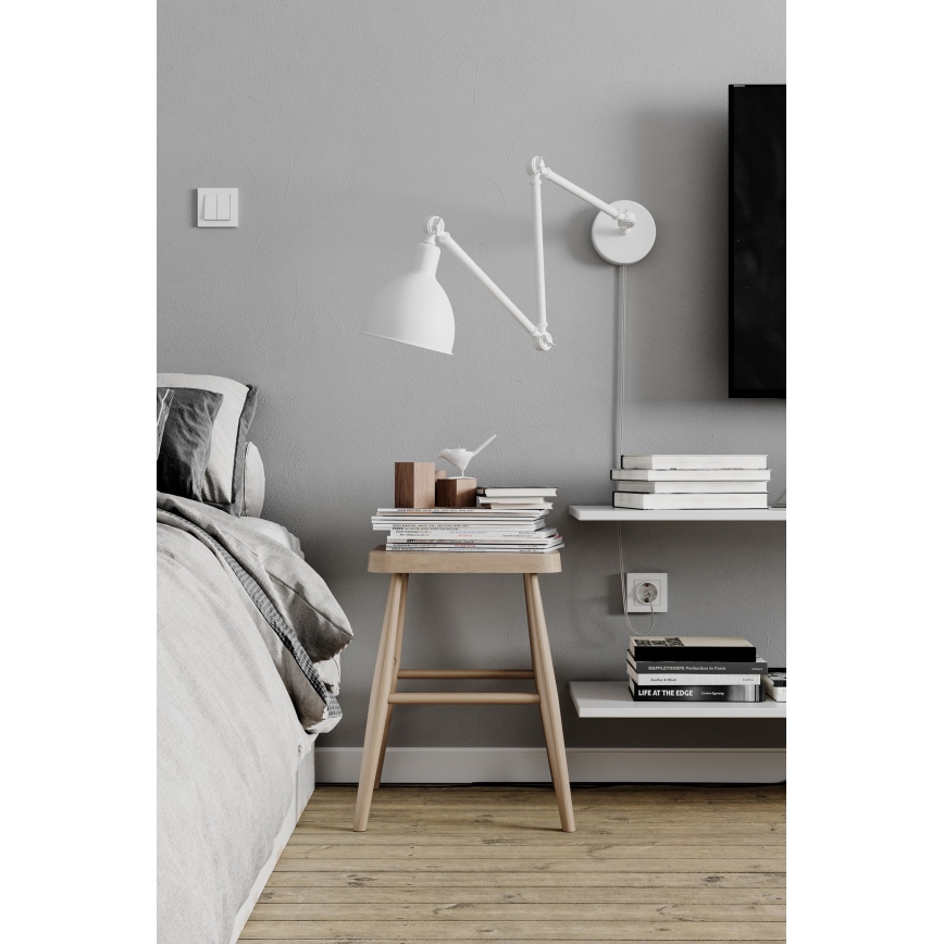 ByRydens - Pritemdoma sieninė lempa TURGUS 1xE27/5W/230V balta