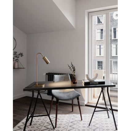 ByRydens - Stalinė lempa CURVE 1xGU10/7W/230V auksinė