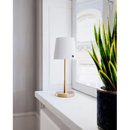 ByRydens - Stalinis šviestuvas LUMI 1xE27/8W/230V balta/auksinė 48,5 cm
