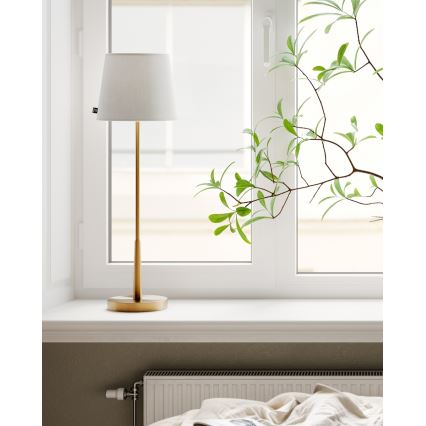 ByRydens - stalinė lempa LUMI 1xE27/8W/230V balta/auksinė 68,5 cm