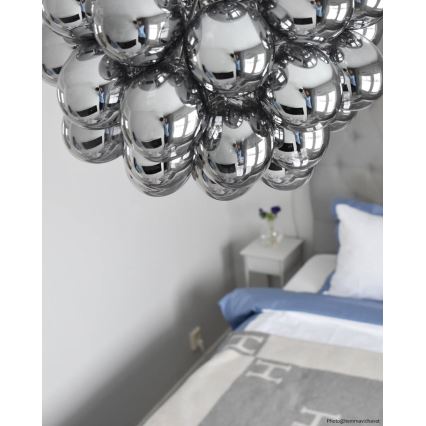ByRydens - Pakabinamas sietynas GROSS 8xG9/4W/230V dūminis/juoda diametras 50 cm