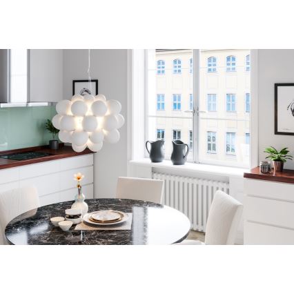 ByRydens - Pakabinamas sietynas GROSS 8xG9/4W/230V balta diametras 50 cm