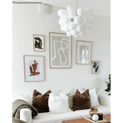 ByRydens - Pakabinamas sietynas GROSS 8xG9/4W/230V balta diametras 50 cm