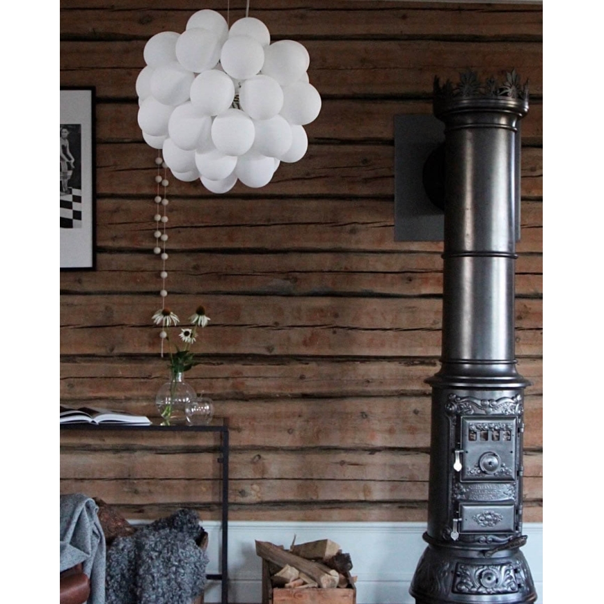 ByRydens - Pakabinamas sietynas GROSS 8xG9/4W/230V balta diametras 50 cm