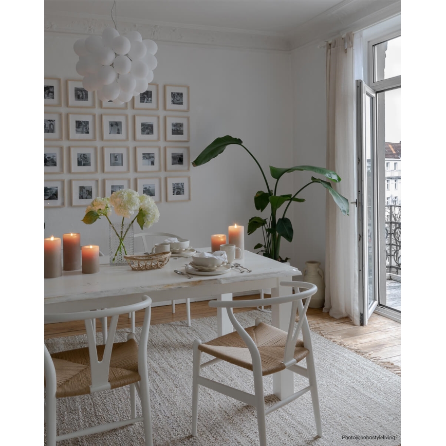 ByRydens - Pakabinamas sietynas GROSS 8xG9/4W/230V balta diametras 50 cm