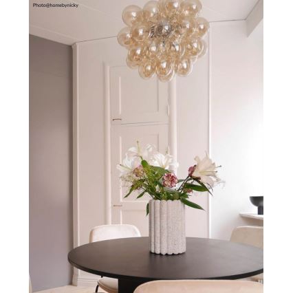 ByRydens - Pakabinamas sietynas GROSS 8xG9/4W/230V dūminis/ruda diametras 50 cm