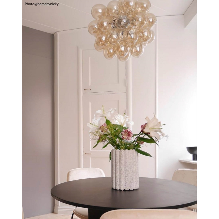 ByRydens - Pakabinamas sietynas GROSS 8xG9/4W/230V dūminis/ruda diametras 50 cm